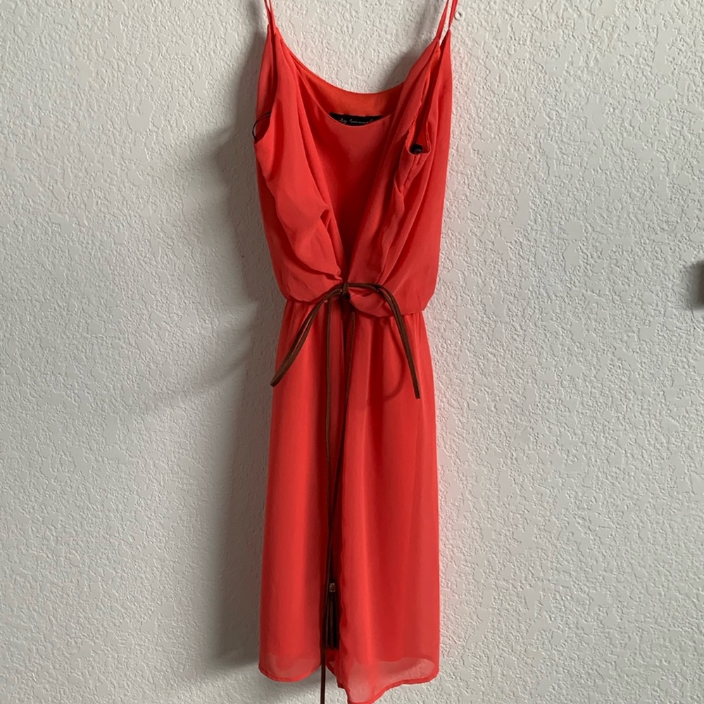 Coral country style dress